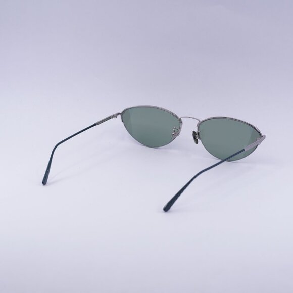Bottega Veneta BV0245S 004 Sunglasses Silver Cat Eye Frame, Green Lenses - Picture 6 of 13